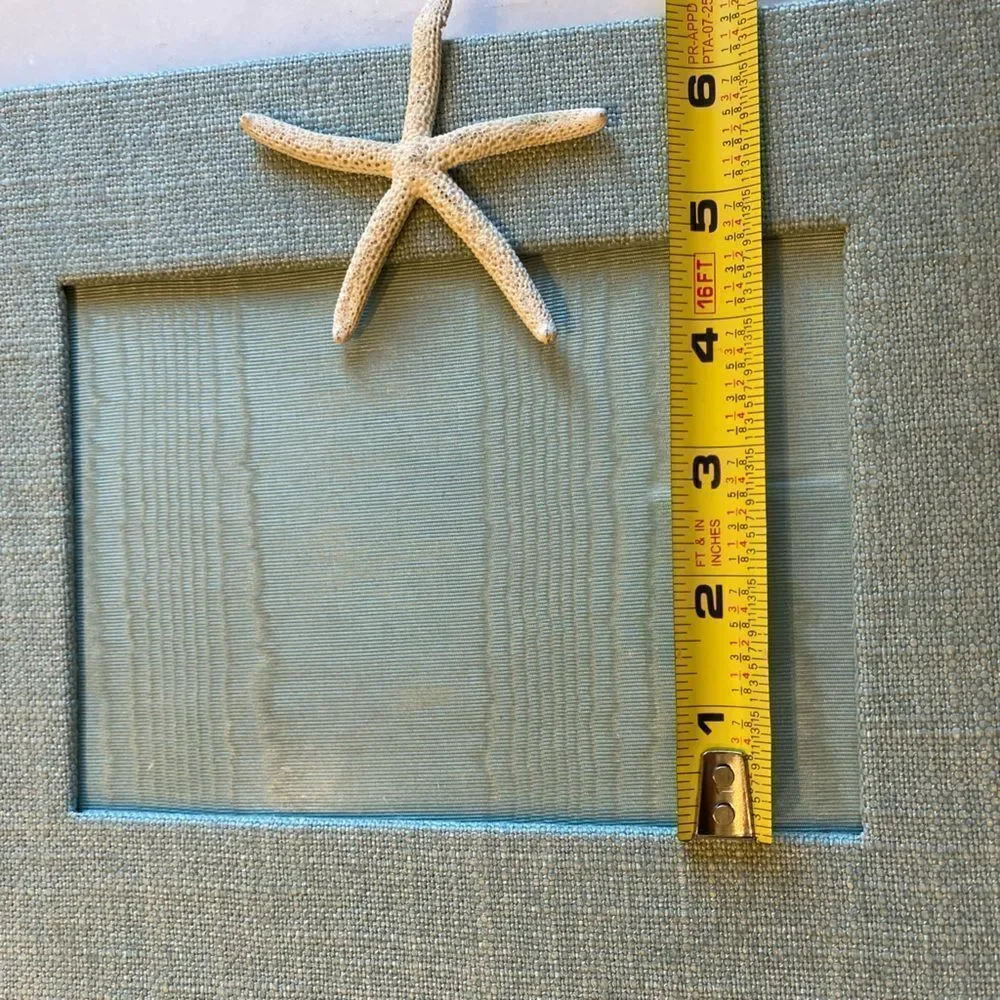 Teal Fabric Starfish 5x7 Picture Fabric